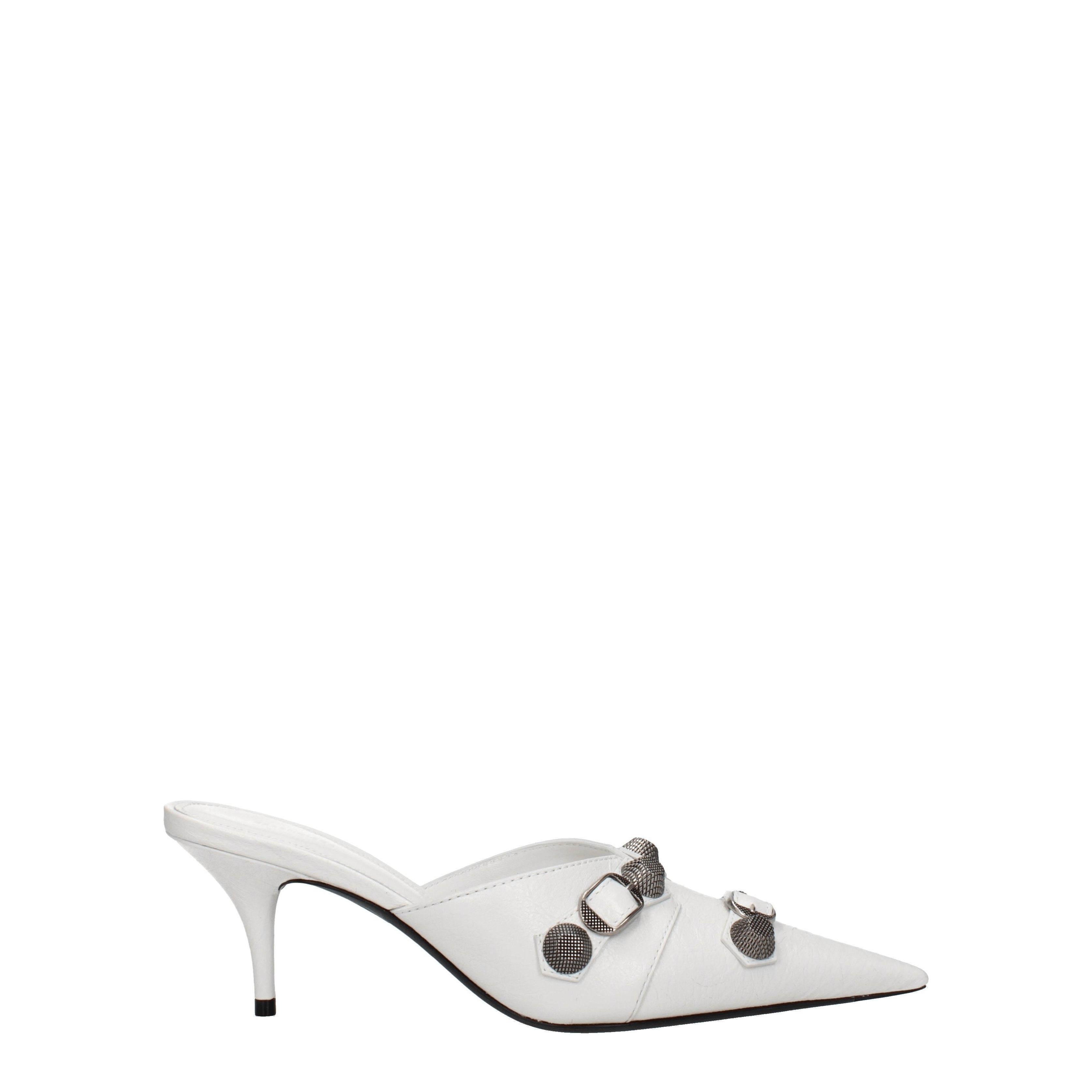 Balenciaga Sandals Women Leather White
