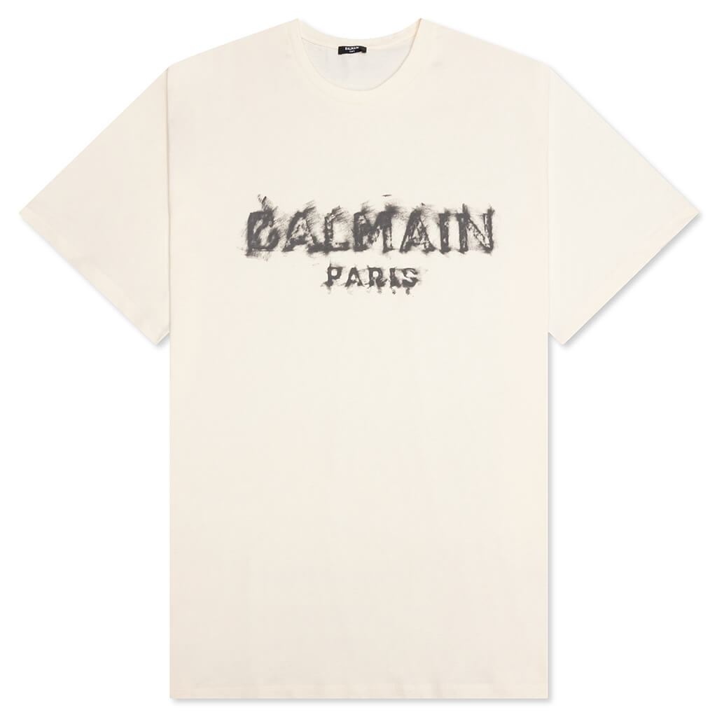 Balmain Charcoal T-Shirt - Beige/Noir