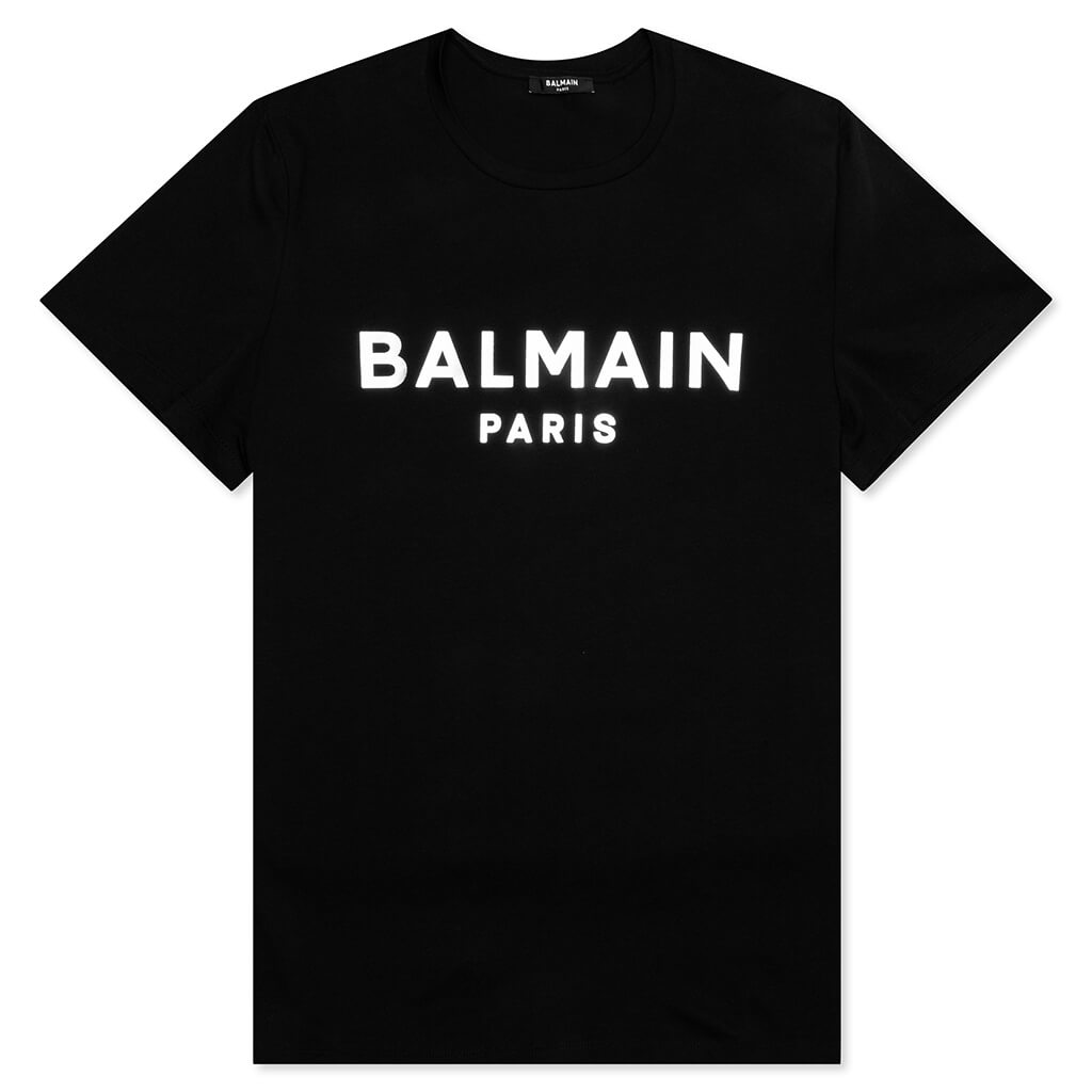 Balmain Eco Sustainable Foil T-Shirt - Noir/Argent