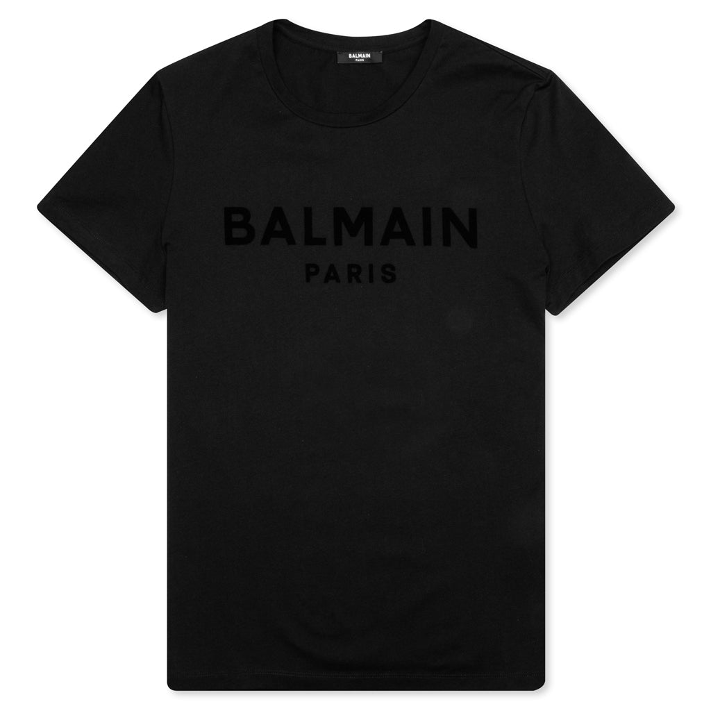 Balmain Flock T-Shirt - Black/Black