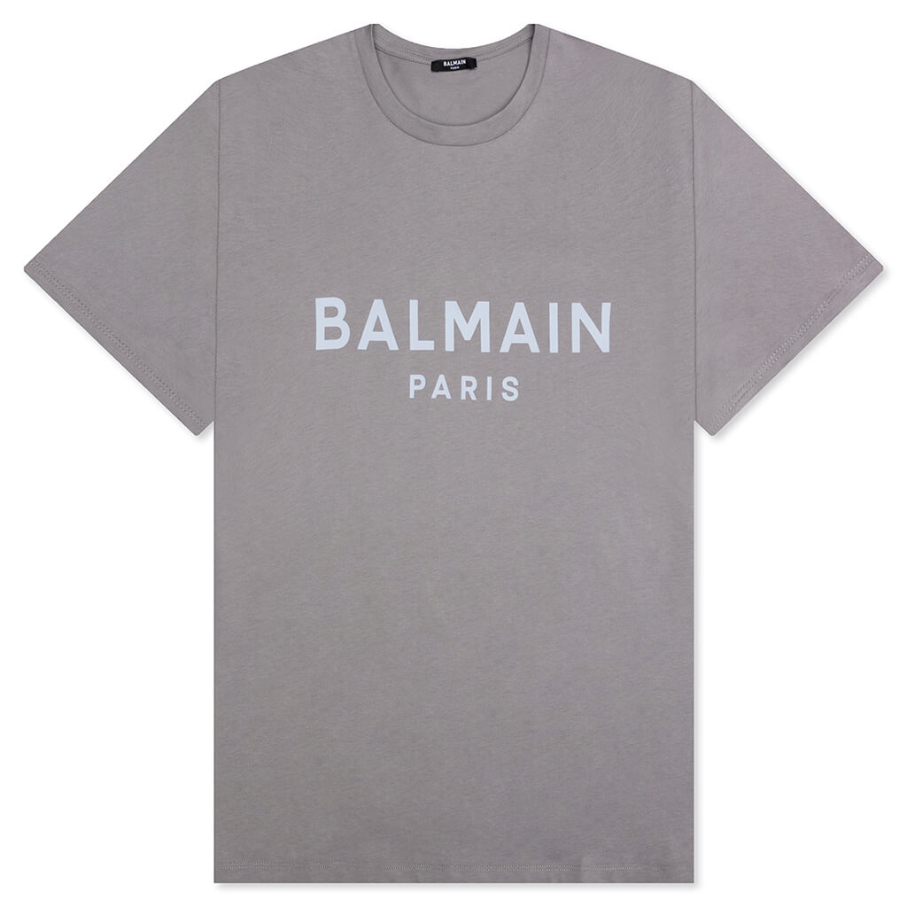 Balmain Printed T-Shirt - Gris Fonce/Bleu Clair