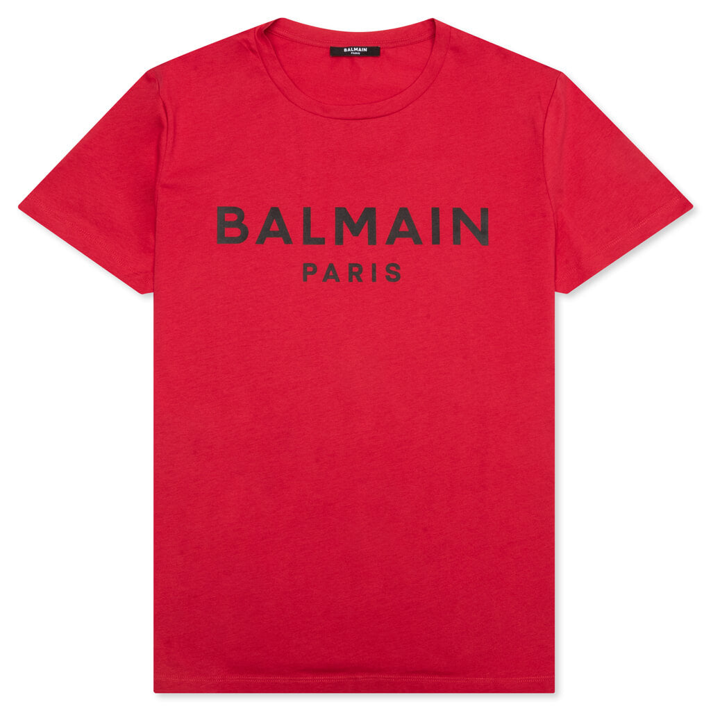 Balmain Printed T-Shirt - Rouge/Noir