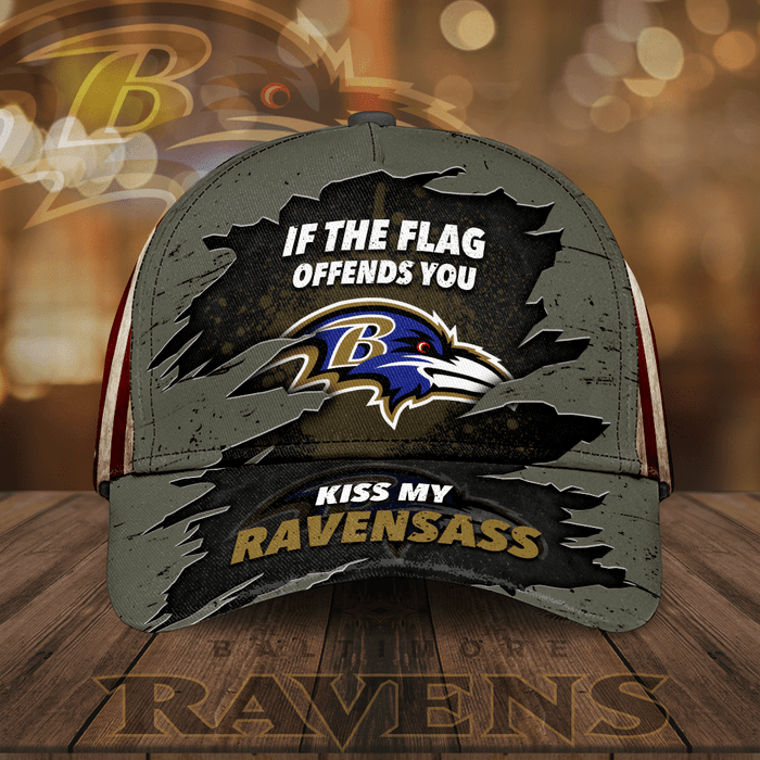 Baltimore Ravens If The Flag Offends You Kiss My Ravensass 3D Classic Baseball Cap/Hat Cgi2245