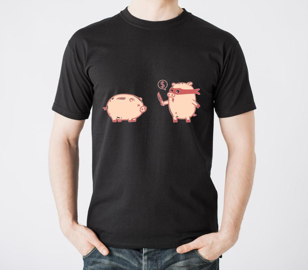 Bank robbery, funny pigs - Unisex Standard T-Shirt