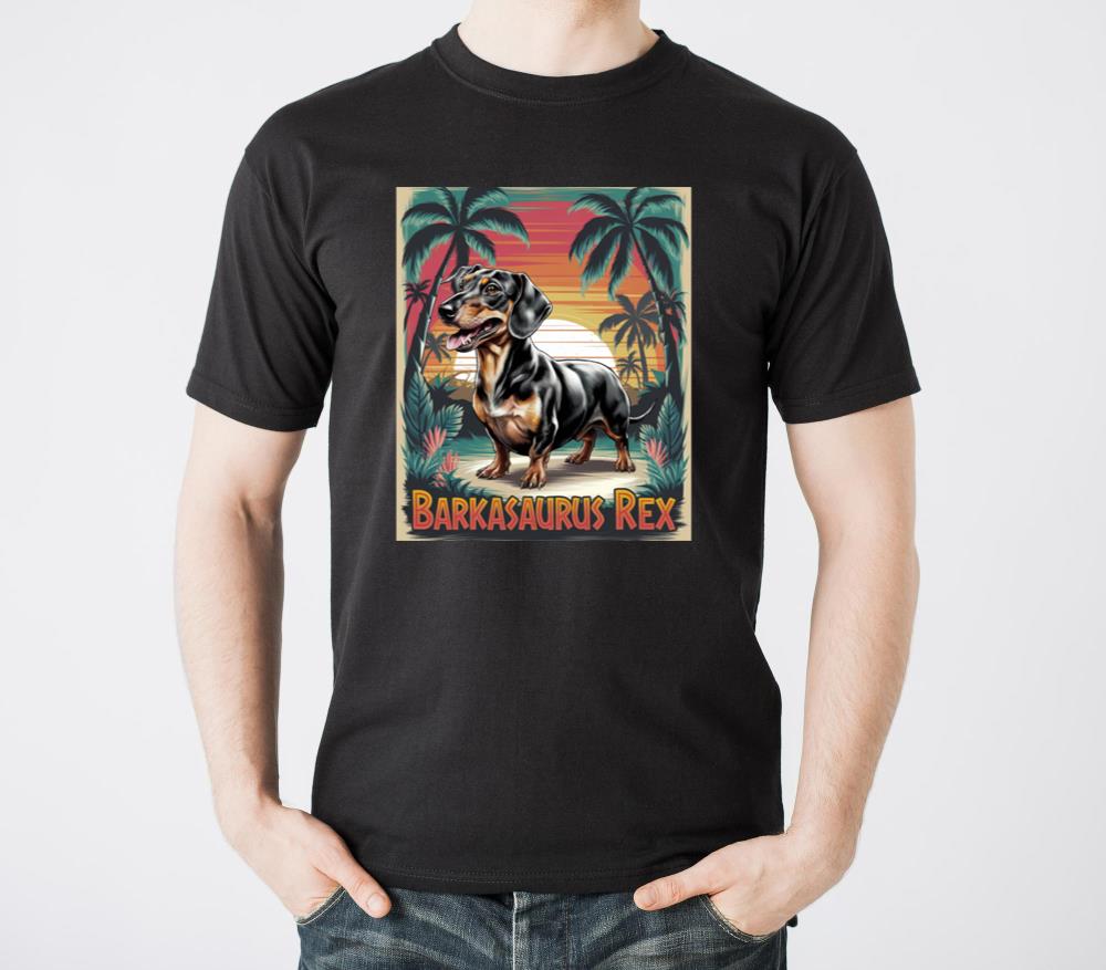 Barkasaurus Rex a dachshund dog of a T-Rex body - Unisex Standard T-Shirt