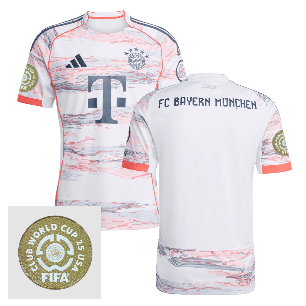 Bayern Munich 2025/26 FIFA Club World Cup 25 USA Patch Away Men Jersey - White