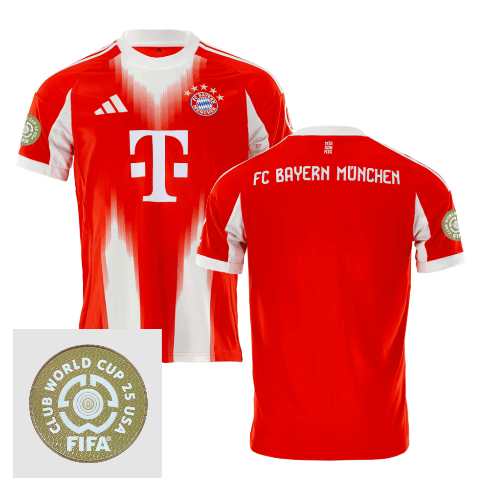 Bayern Munich 2025/26 FIFA Club World Cup 25 USA Patch Home Men Jersey - Red