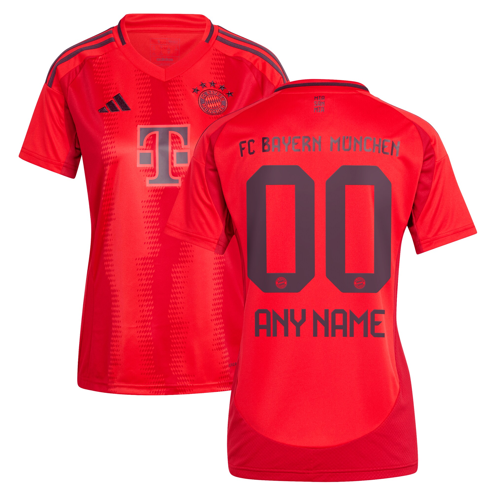 Bayern Munich adidas Women's 2024/25 Home Replica Custom Jersey - Red