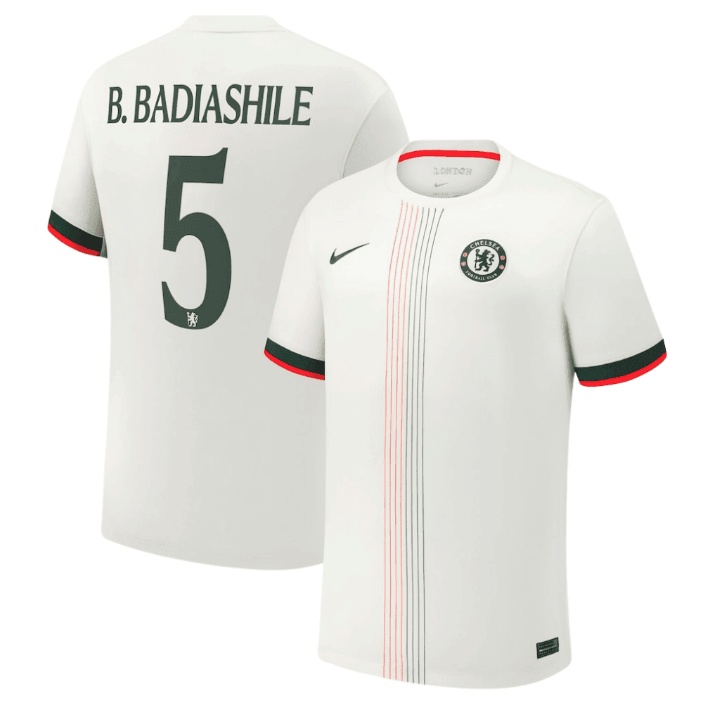 Benot Badiashile 5 Chelsea 2025/26 Cup Away Men Jersey - White