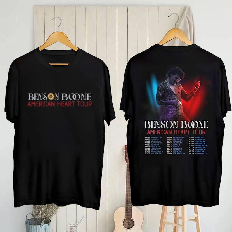 Benson Boone American Heart Tour Shirt, Benson Boone 2025 Concert Shirt