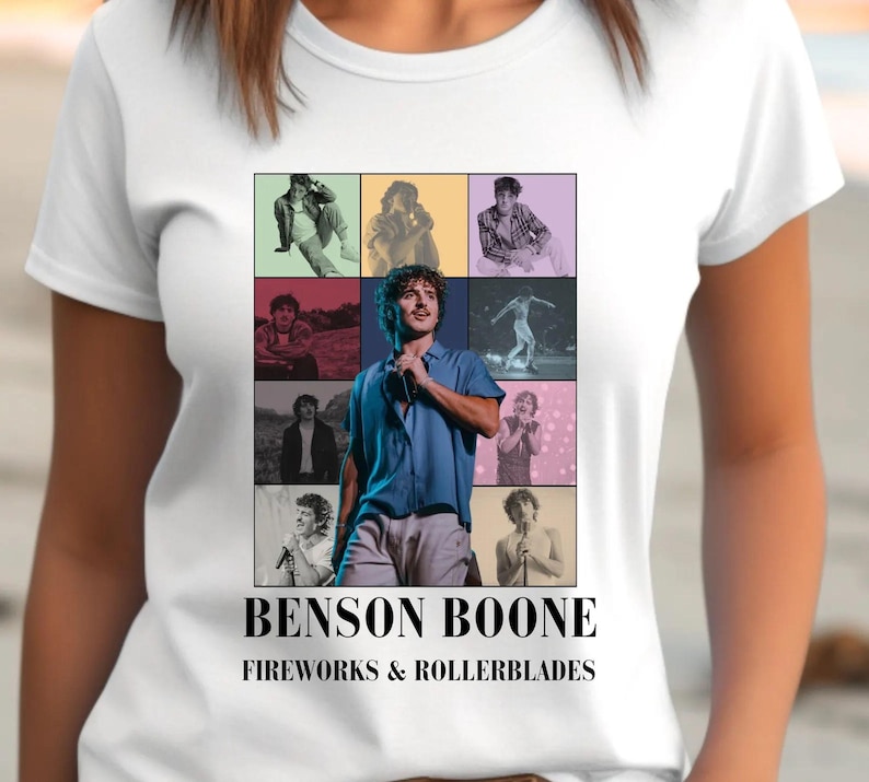 Benson Boone Fireworks & Rollerblades Tour Vintage Shirt Tour Album 2025 Concert