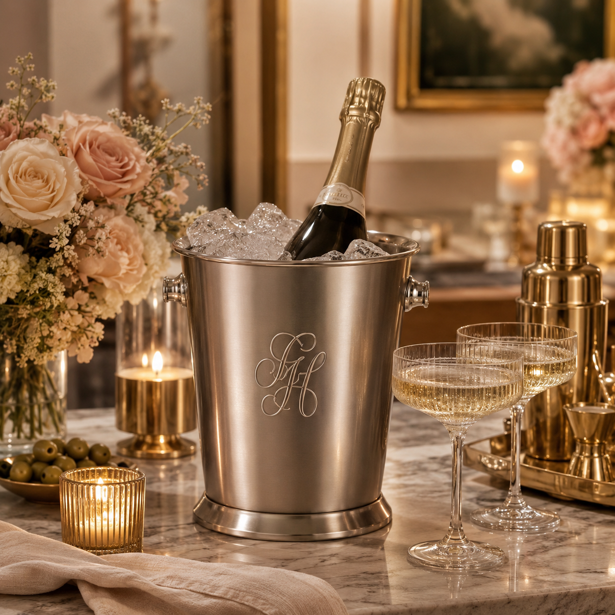 Monogrammed Ice Bucket