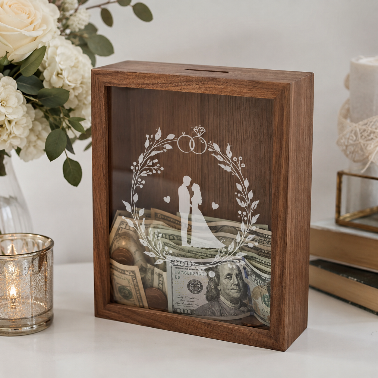 Wedding Fund Piggy Bank or Shadow Box