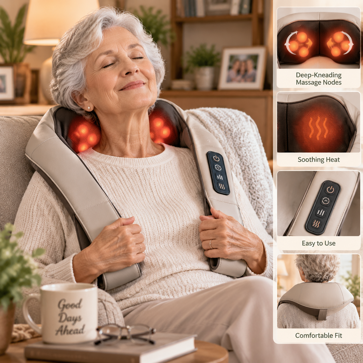 Heated Shiatsu Neck & Shoulder Massager