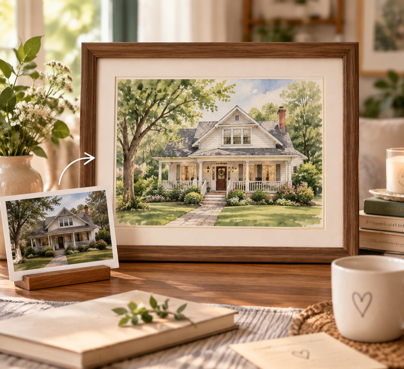 Custom Hand-Painted House Portrait