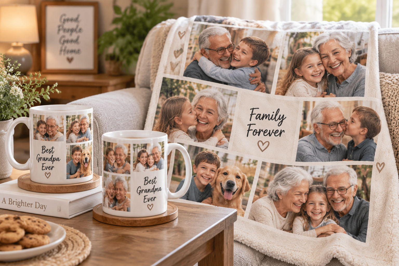 Personal Photo Collage Mugs & Keepsake Blankets