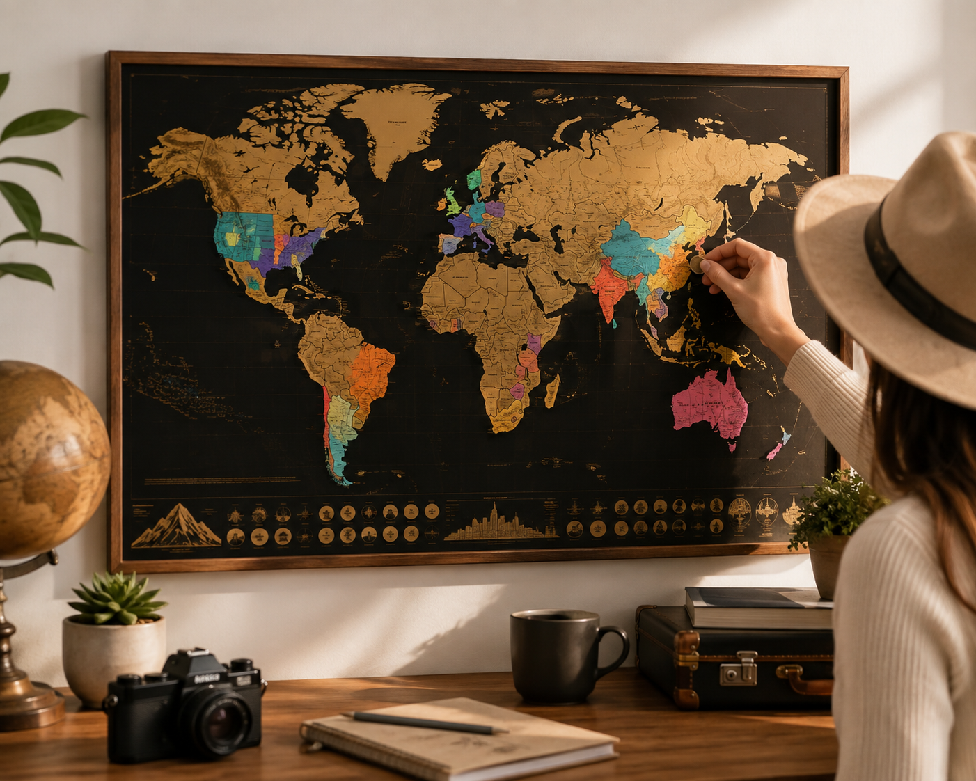 Scratch-Off Maps and Home Decor