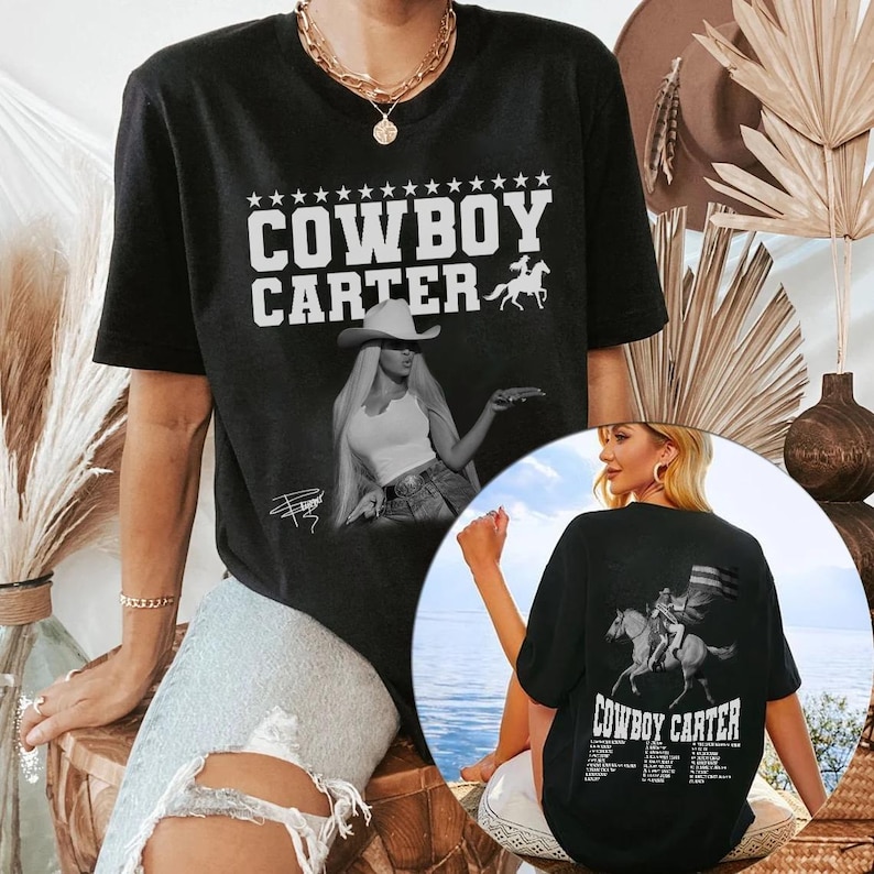Beyonce Cowboy Carter Tour 2025 Merch, Cowboy Carter Beyonc? Rodeo Two-Sided Tee
