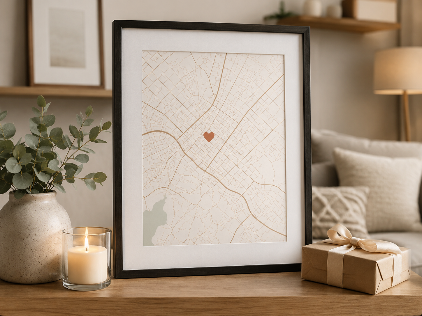 "Where We Met" Custom Map Art