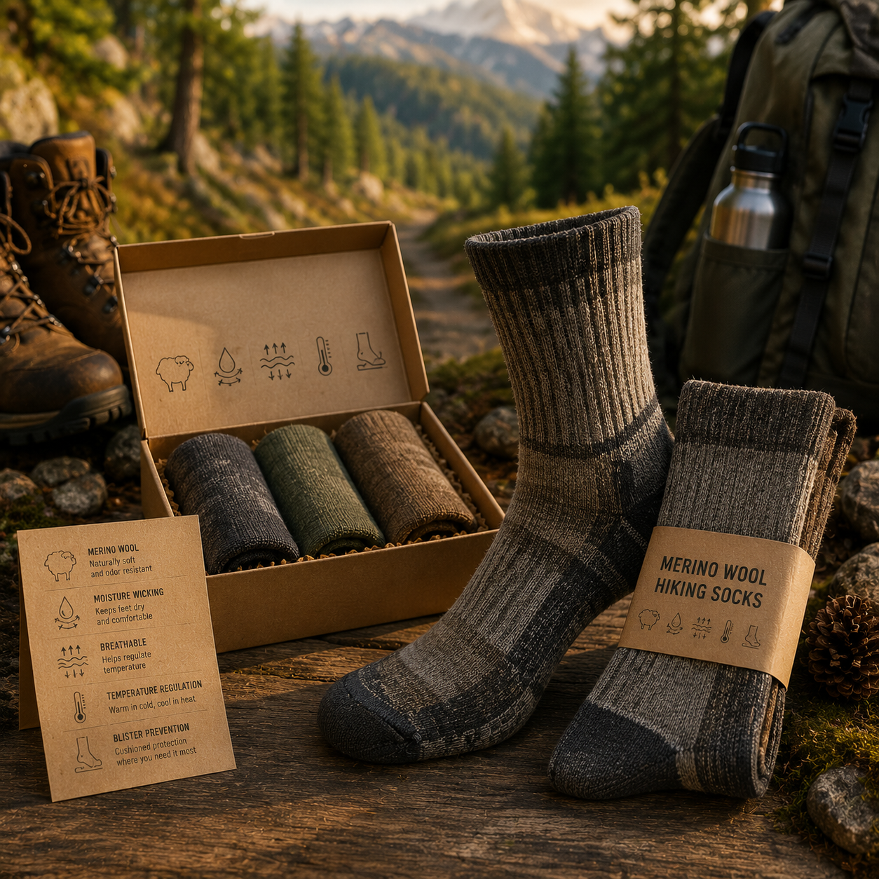 Merino Wool Hiking Socks