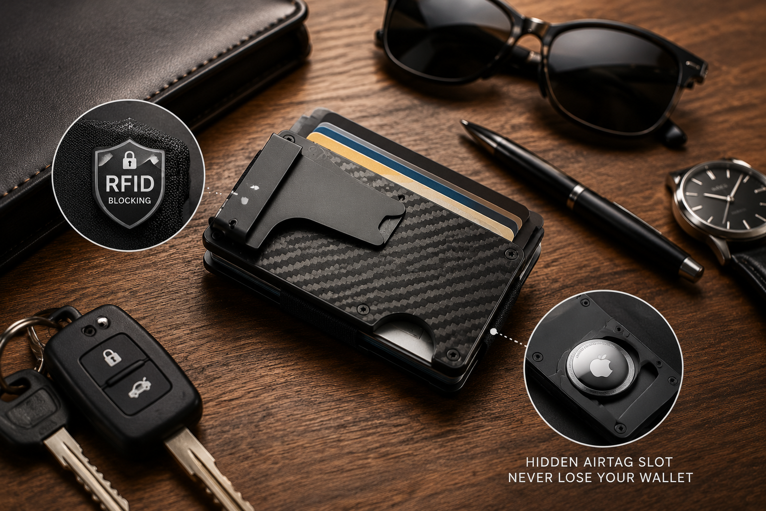 Smart RFID-Blocking Wallet