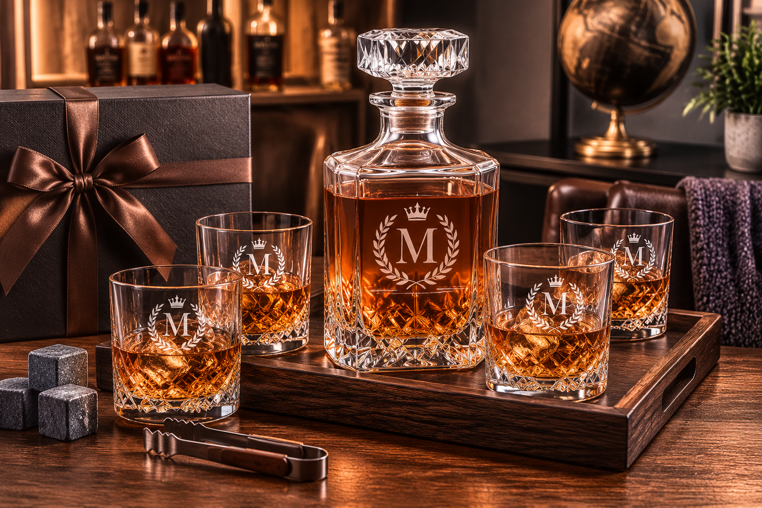 Personalized Whiskey Decanter Set