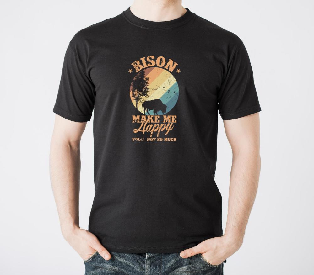 Bison make my Happy Environment Animal - Unisex Standard T-Shirt