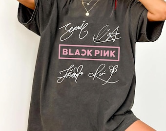 Black Pink Signatures Shirt, Black Pink Blink Gift Shirt, Black Pink World Tour 2025 Shirt, Black Pink Graphic Tee, Kpop