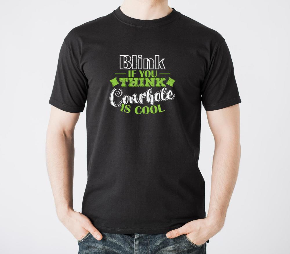 Blink if you think Cornhole is cool Game - Unisex Standard T-Shirt