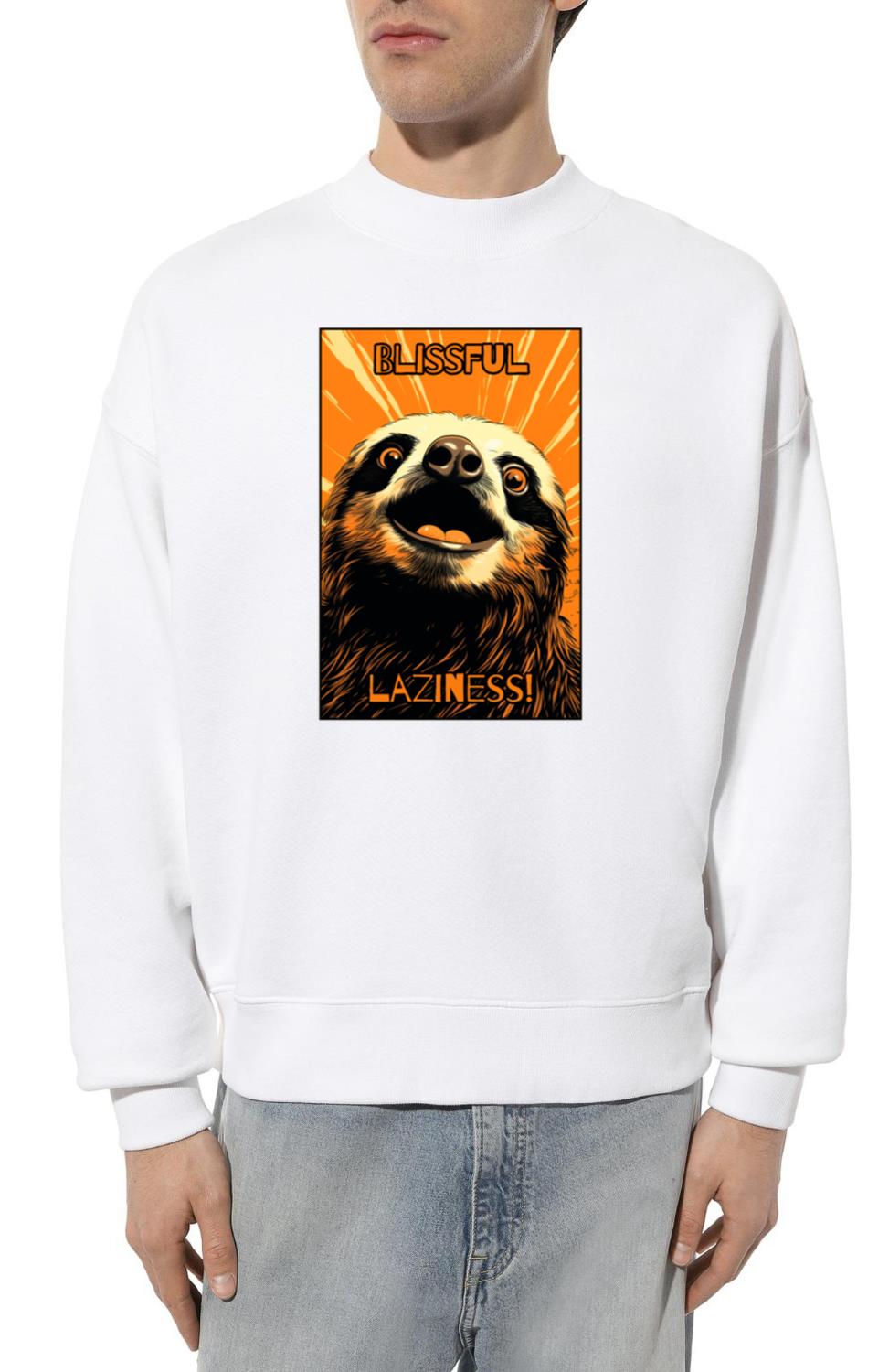 Blissful Laziness_ The Sloth's Serenity - Unisex Sweatshirt