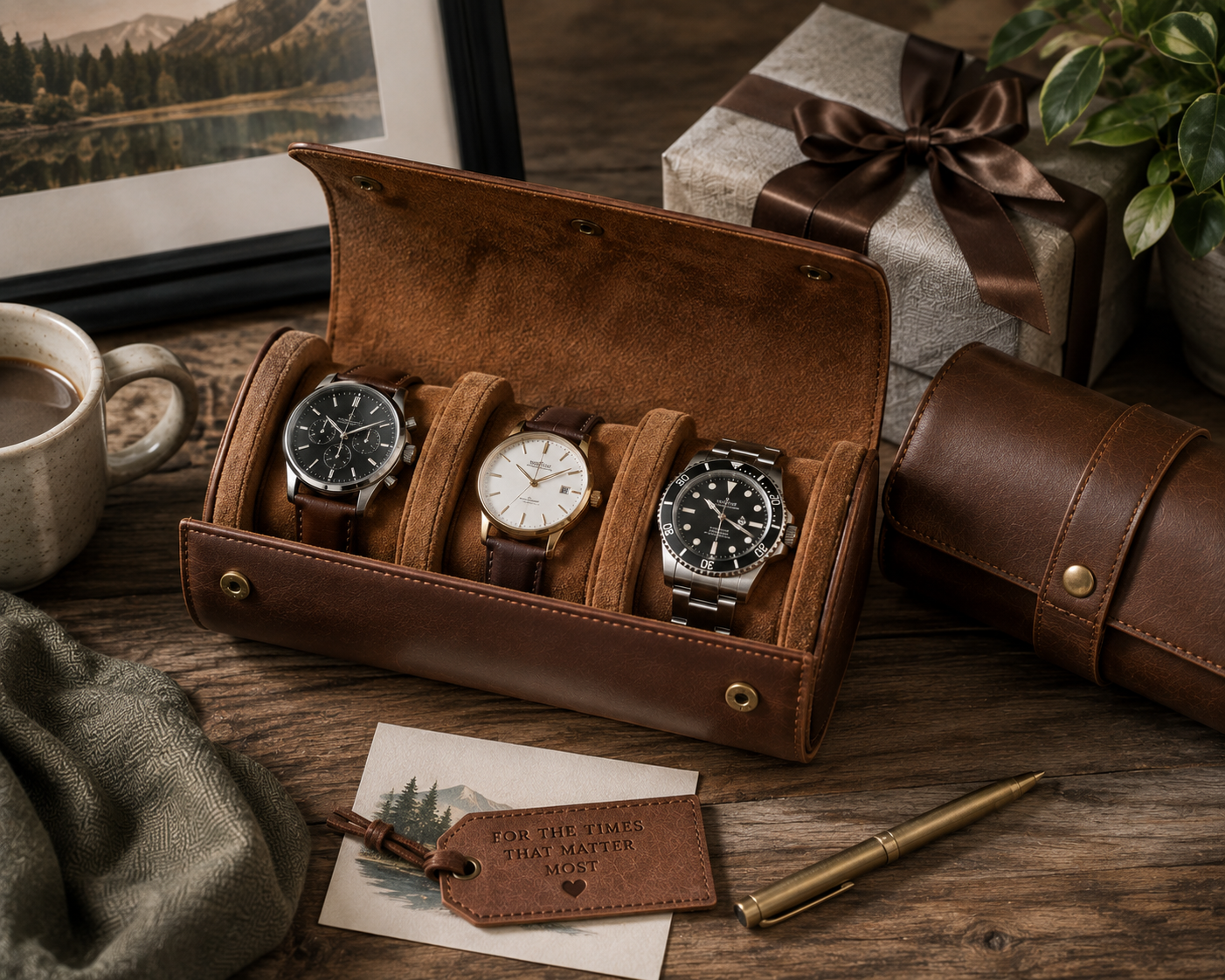 Leather Watch Roll or Organizer