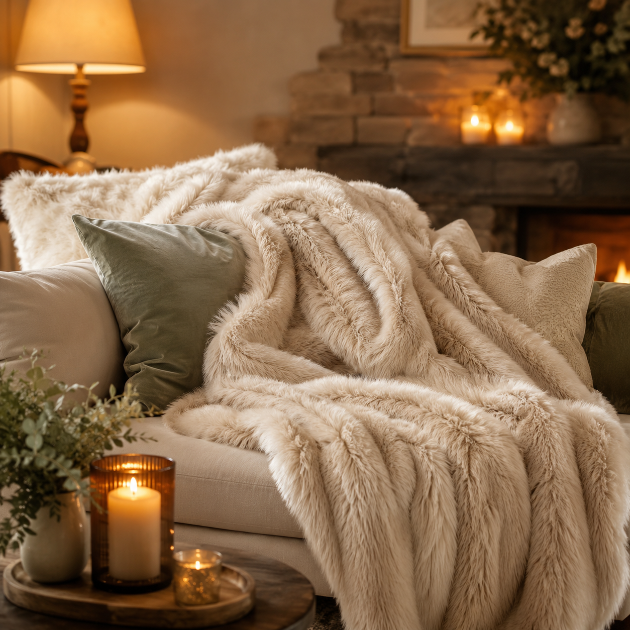 Luxurious Faux Fur Throw Blanket