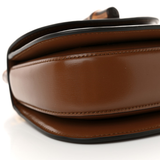 Boarded Dyana Lux Calfskin Web Mini Bamboo 1947 Top Handle Bag Brown - Image 8