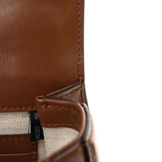 Boarded Dyana Lux Calfskin Web Mini Bamboo 1947 Top Handle Bag Brown - Image 10