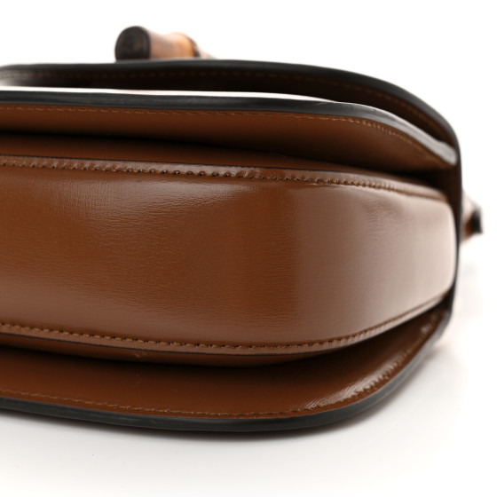 Boarded Dyana Lux Calfskin Web Mini Bamboo 1947 Top Handle Bag Brown - Image 9