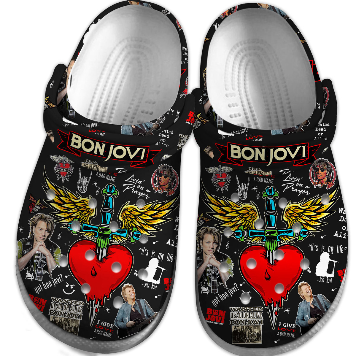 Bon Jovi Music Crocs Comfortable For Men Women - Image 2