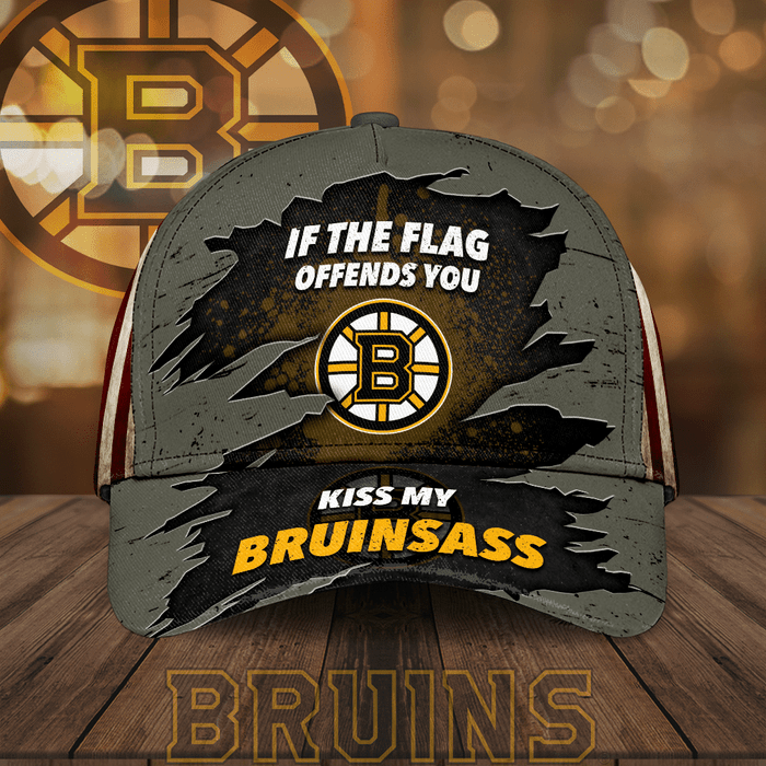 Boston Bruins If The Flag Offends You Kiss My Bruinsass 3D Classic Baseball Cap/Hat Cgi2237