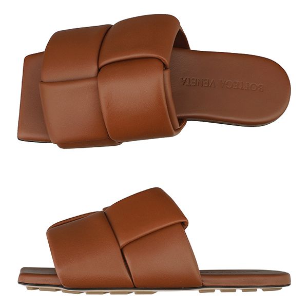 Bottega Veneta Flat Patch Mule Caramel 741259 SKU: 7665