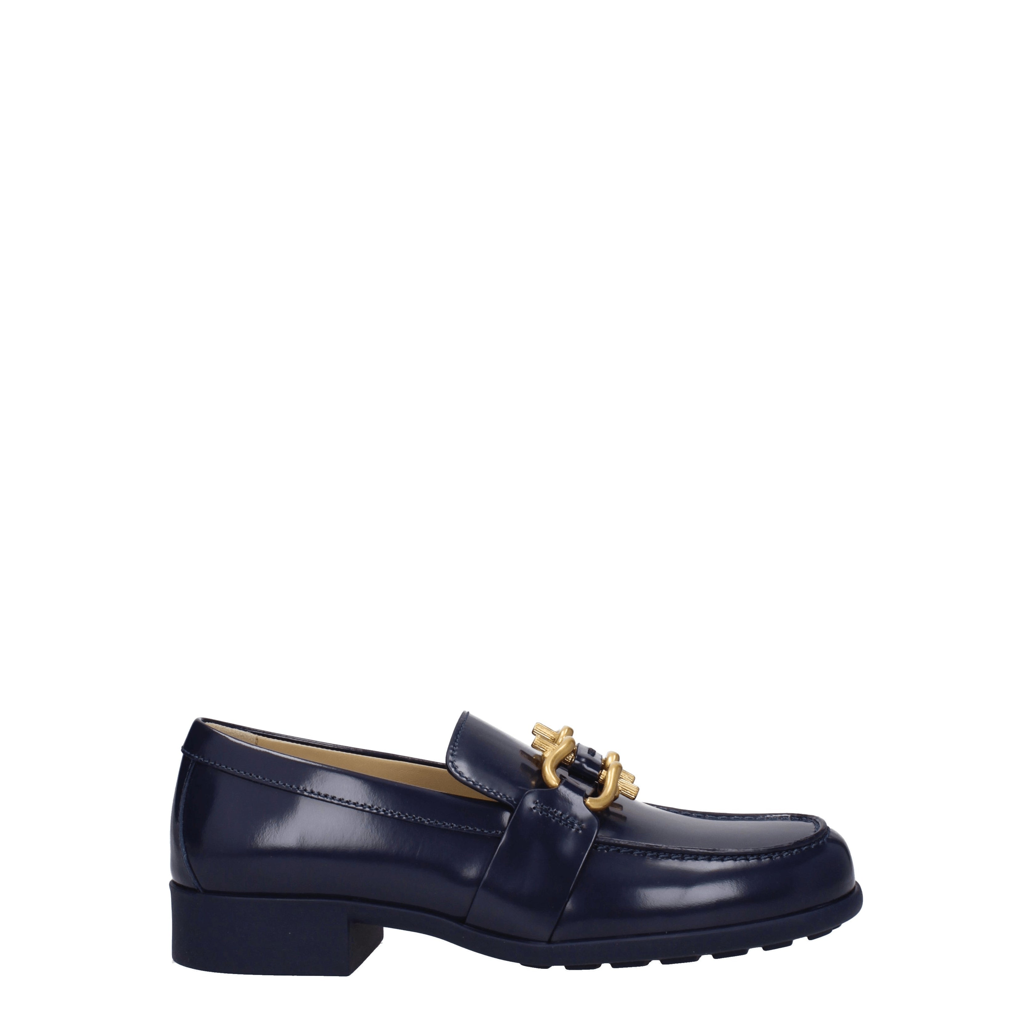 Bottega Veneta Loafers Women Leather Blue/Dark Blue