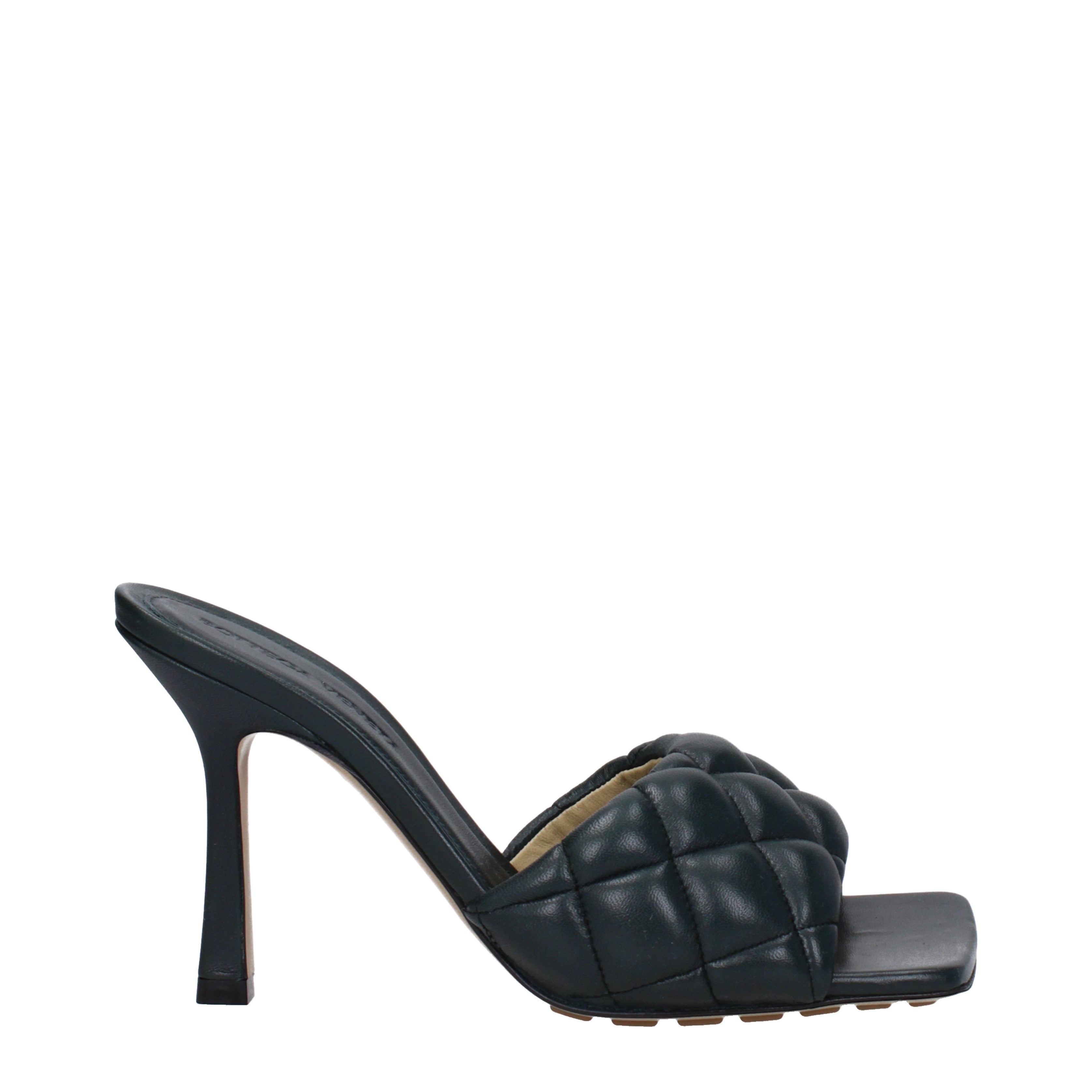 Bottega Veneta Sandals Women Leather Green/Ink