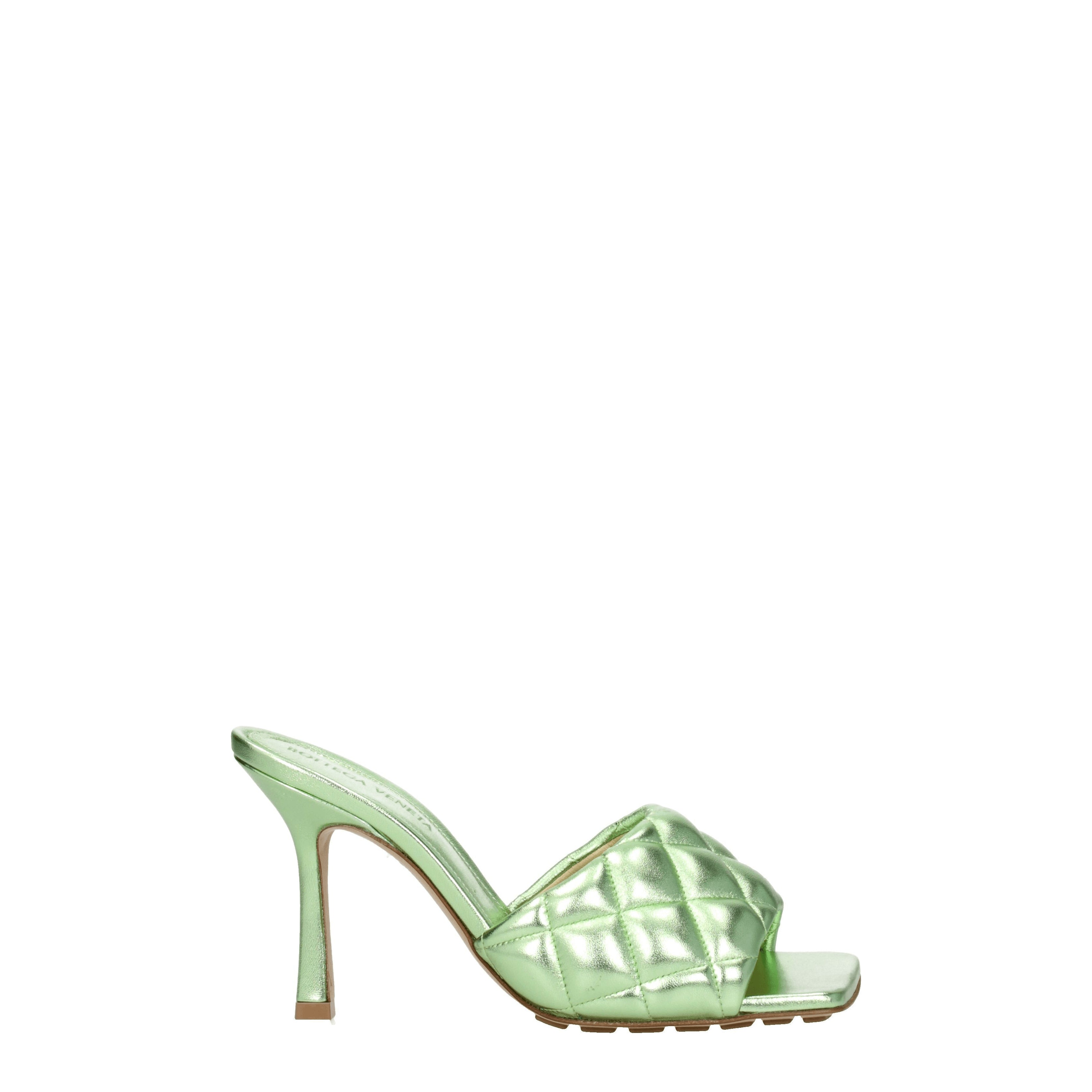 Bottega Veneta Sandals Women Leather Green/Pistachio