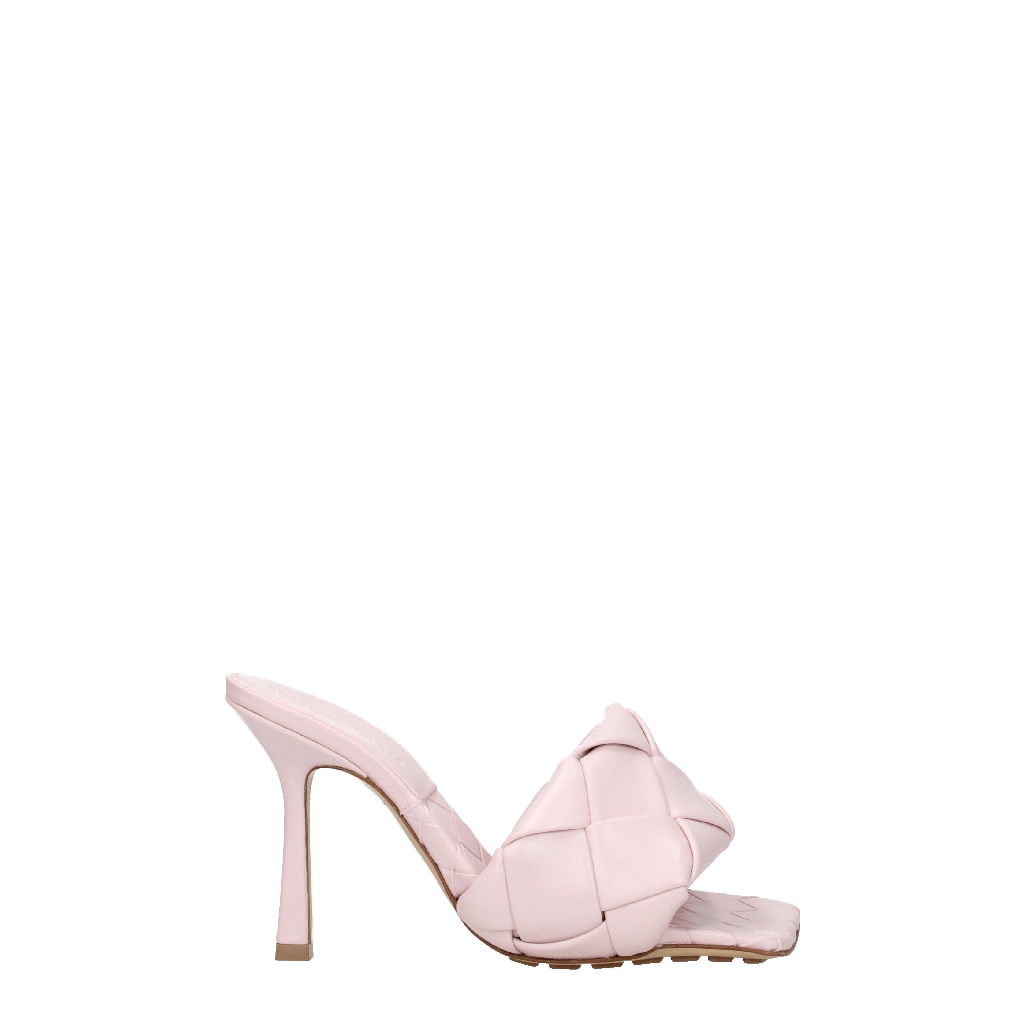 Bottega Veneta Sandals Women Leather Pink/Cameo