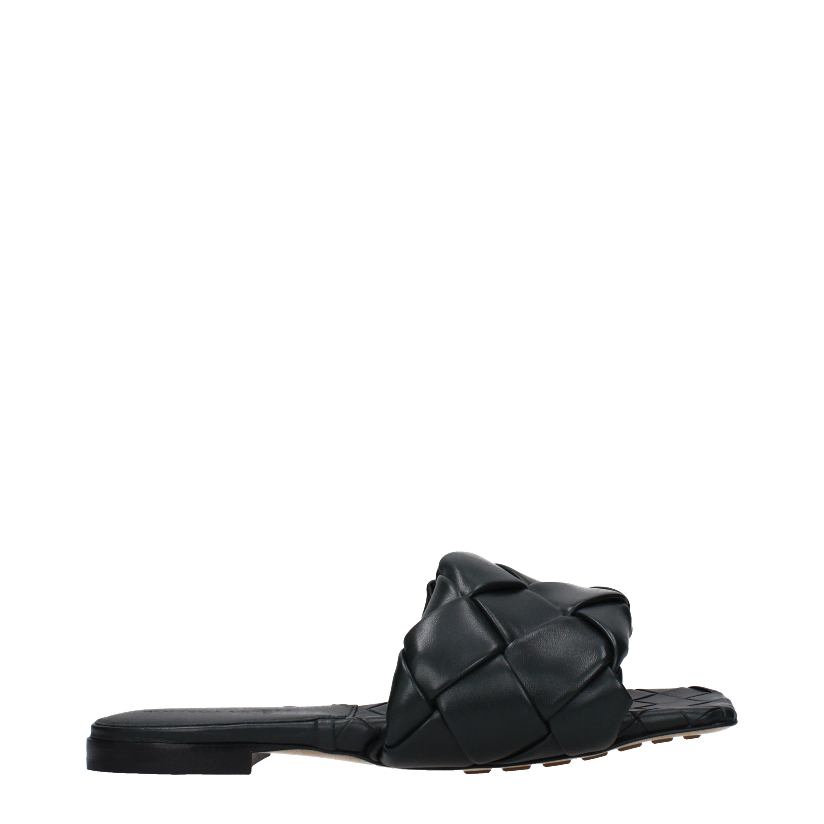 Bottega Veneta Slippers and Clogs Women Leather Blue/Ink