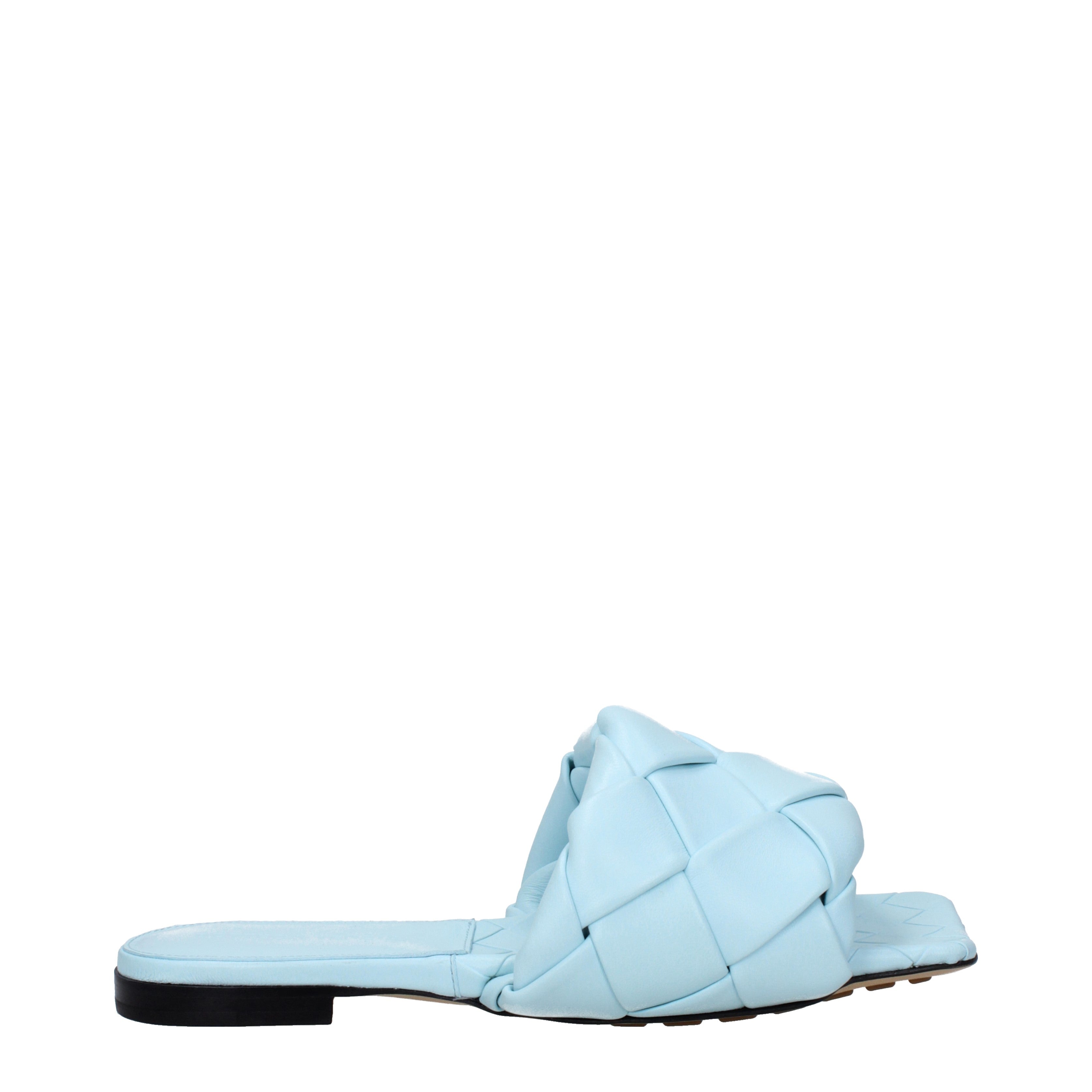 Bottega Veneta Slippers and Clogs Women Leather Heavenly/Pale Blue