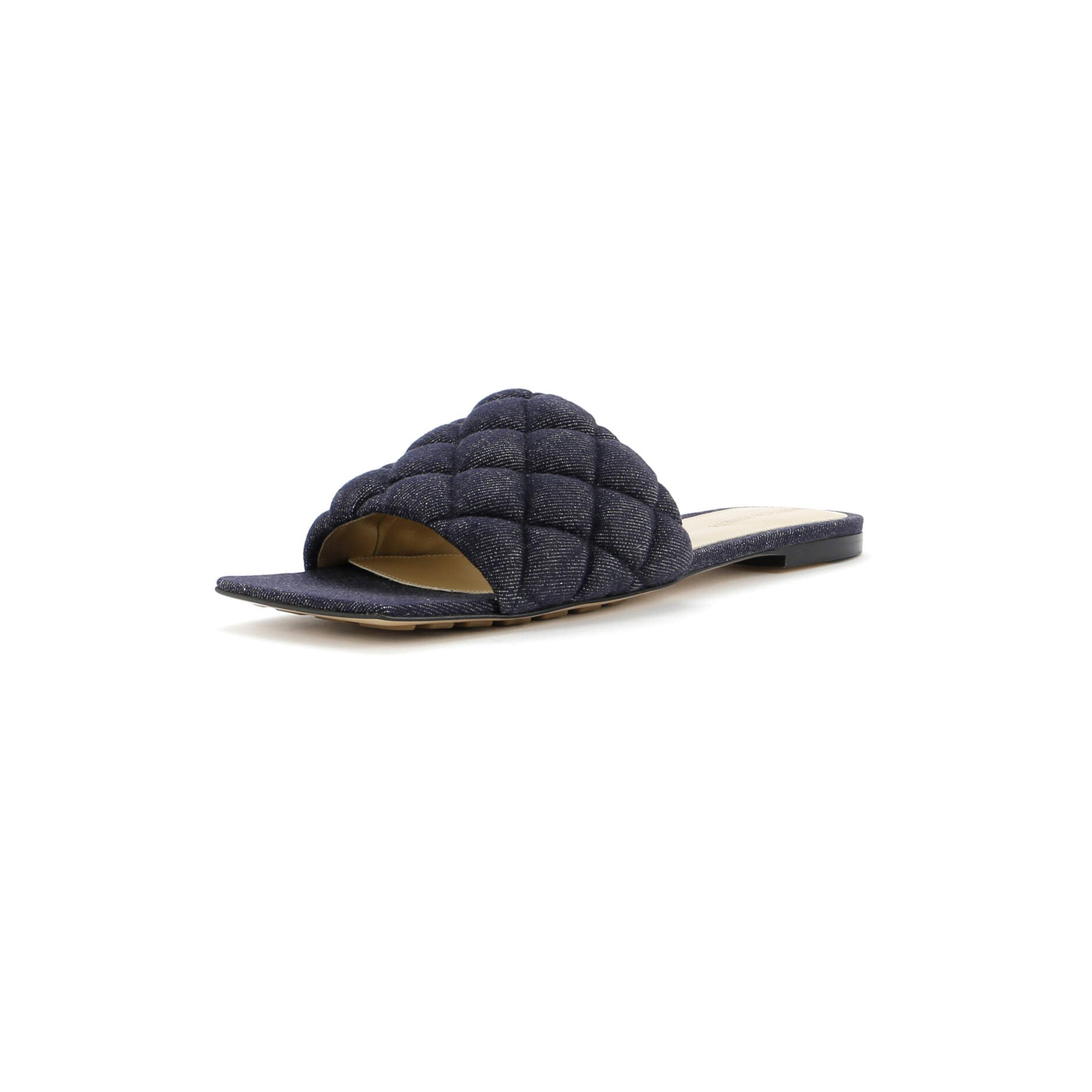 BOTTEGA VENETA Women's The Padded Flat Sandals Quilted Denim