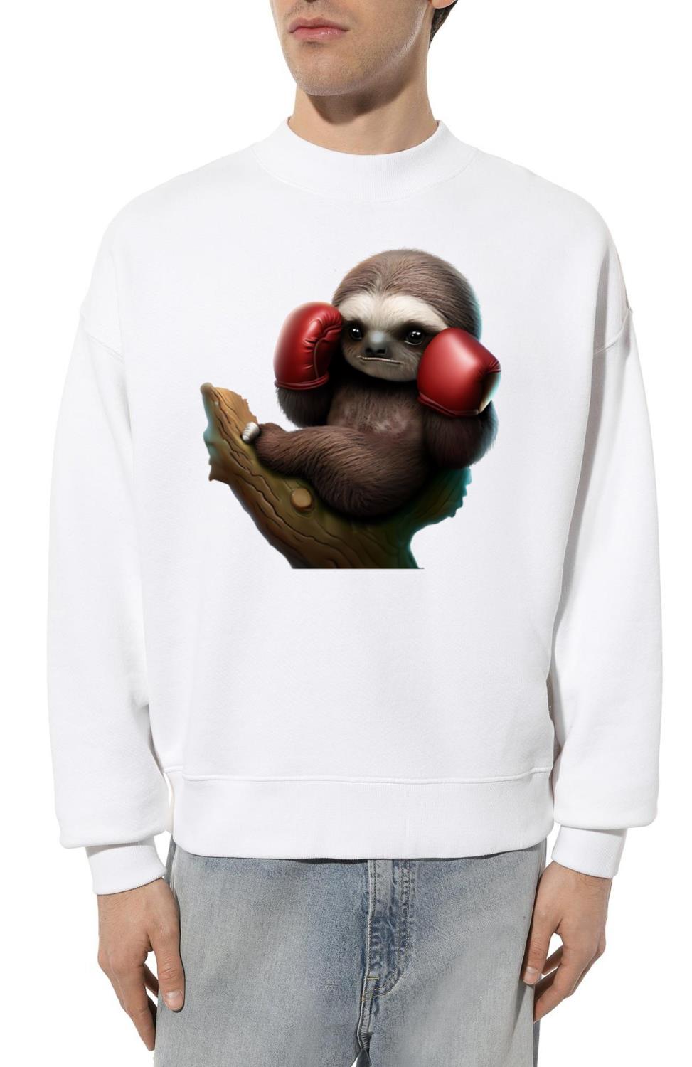 Boxing sloth on tree - Unisex Sweatshirt