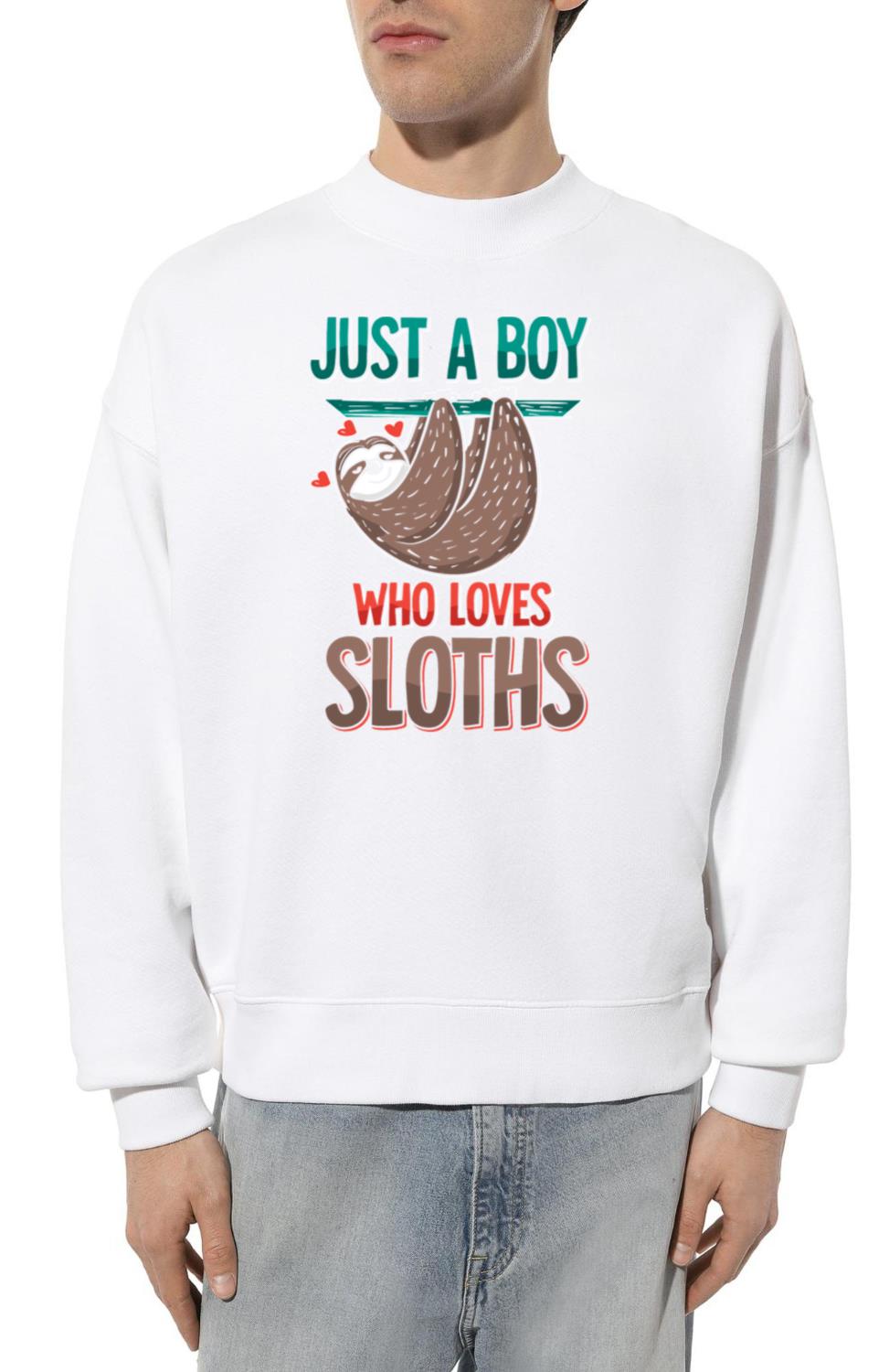 Boys Hanging Sloth Animal Lover Gift - Unisex Sweatshirt