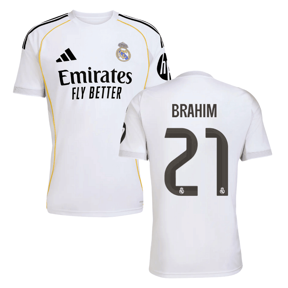 Brahim Daz 21 Real Madrid 2025/26 Home Men Jersey - White
