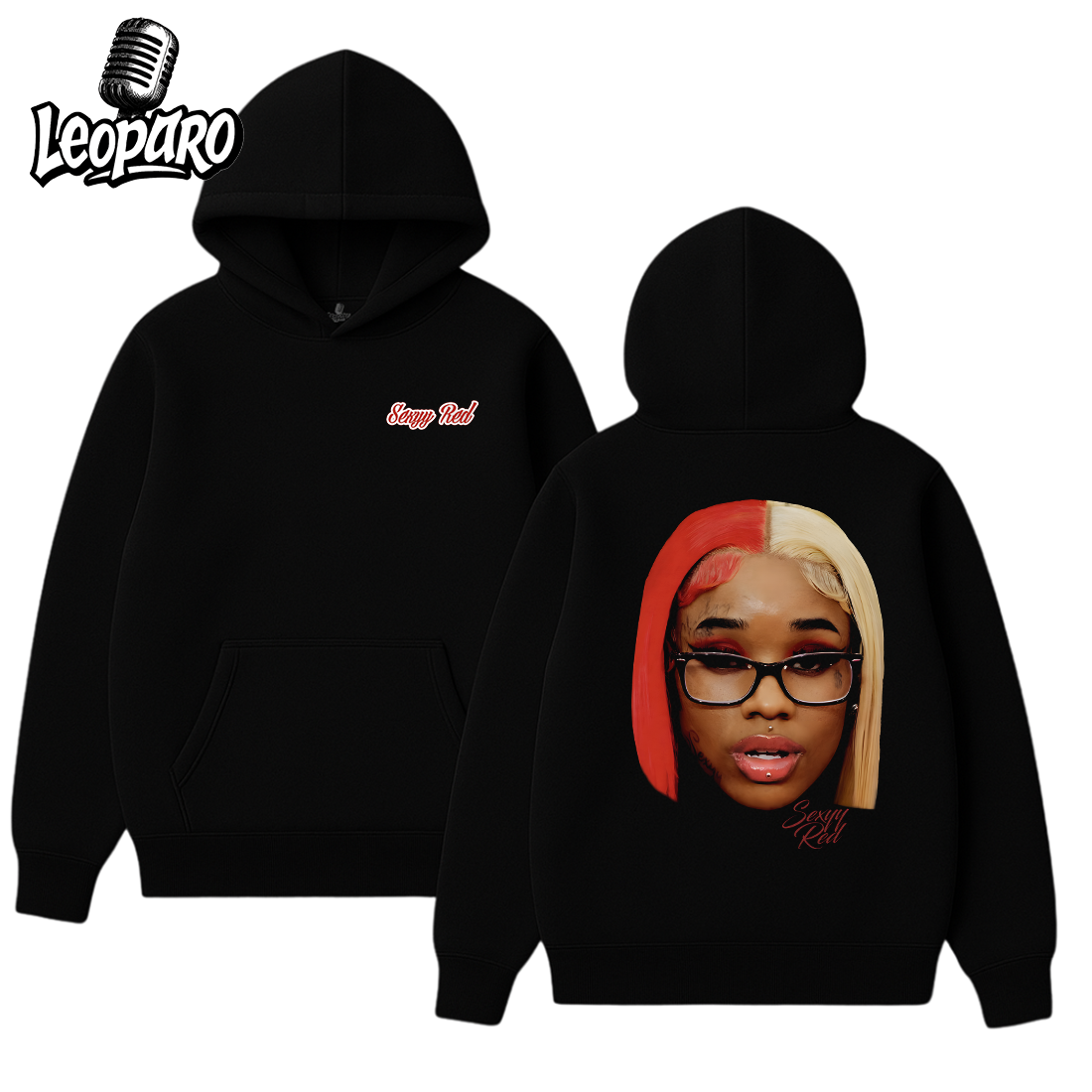 Sexy Red Big Face Hoodie