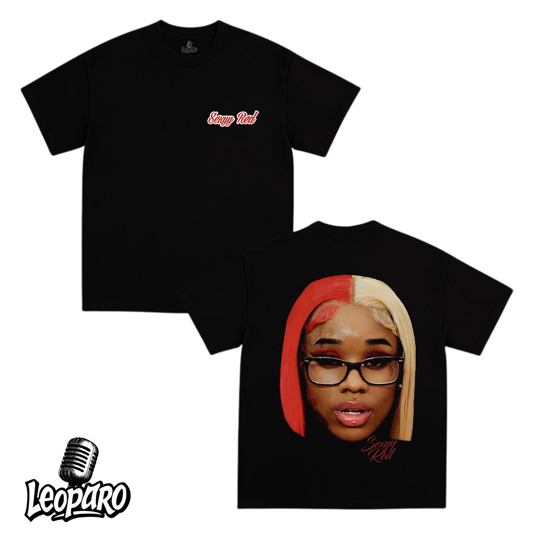 Sexy Red Big Face Graphic Tee